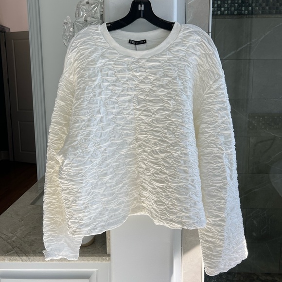 ZARA TEXTURED SWEATSHIRT - Picture 9 of 14